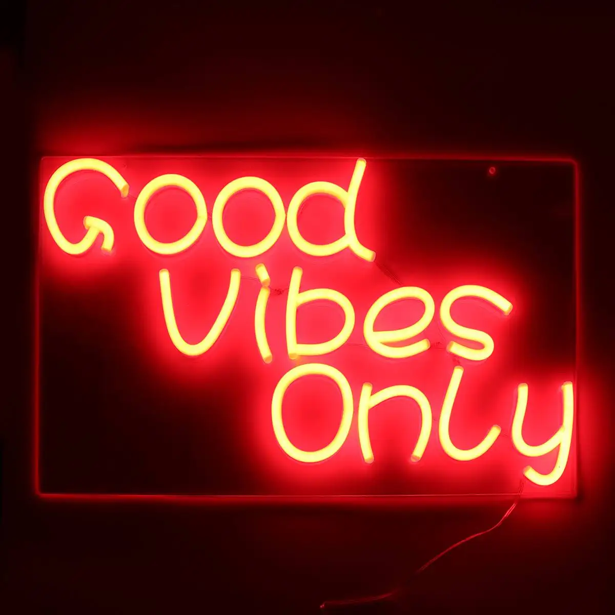 Good Vibes Только неоновая художественная вывеска светодиодный светильник ручной работы визуальная работа украшение дома коммерческий светильник ing красочные неоновые лампы