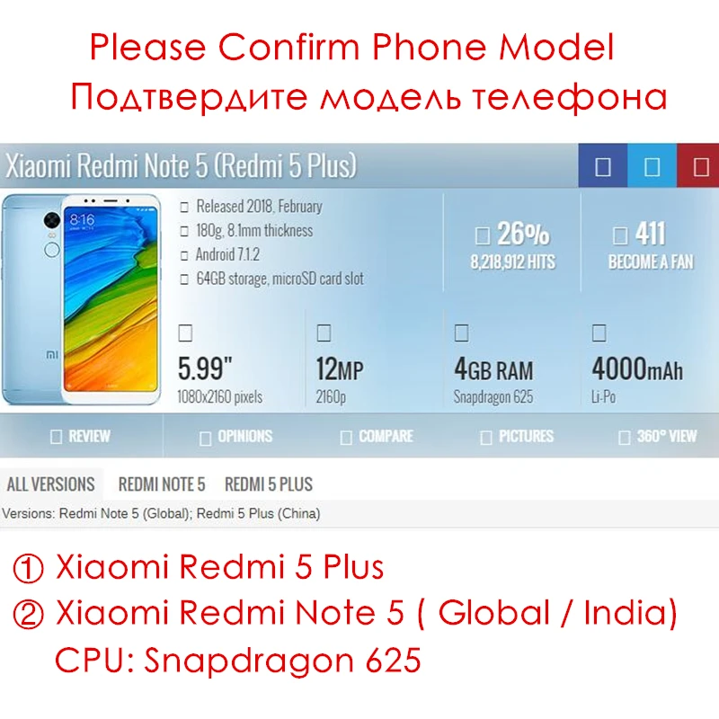 Оригинальный Для Xiaomi Redmi 5 Plus ЖК-дисплей + рамка 10 экран Note Snapdragon 625 ЖК-дигитайзер