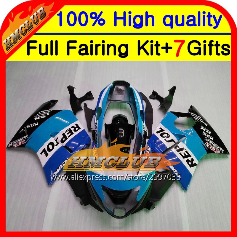 Корпус для HONDA CBR1100XX 96 97 98 99 00 01 CBR1100 XX Repsol Cyan 42HM47 CBR 1100XX 02 03 04 05 06 07 1100 обтекатель|body
