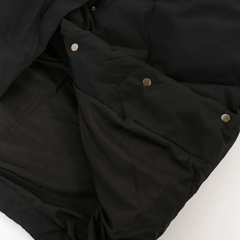 Y1803 Literary large size slim body show thickening warm standing collar long down jacket