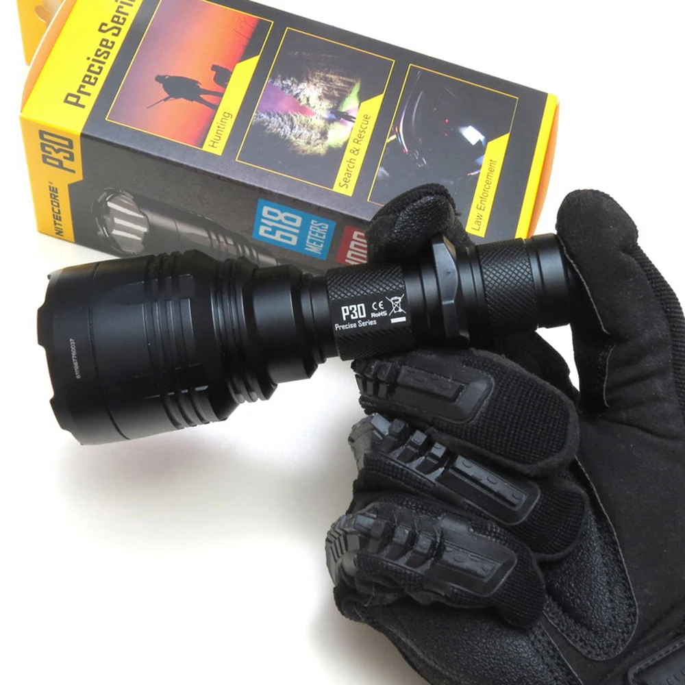 NITECORE P30 ручной флэш светильник CREE XP L HI V3 светодиодный Макс 1000 люмен луч distane 618 м