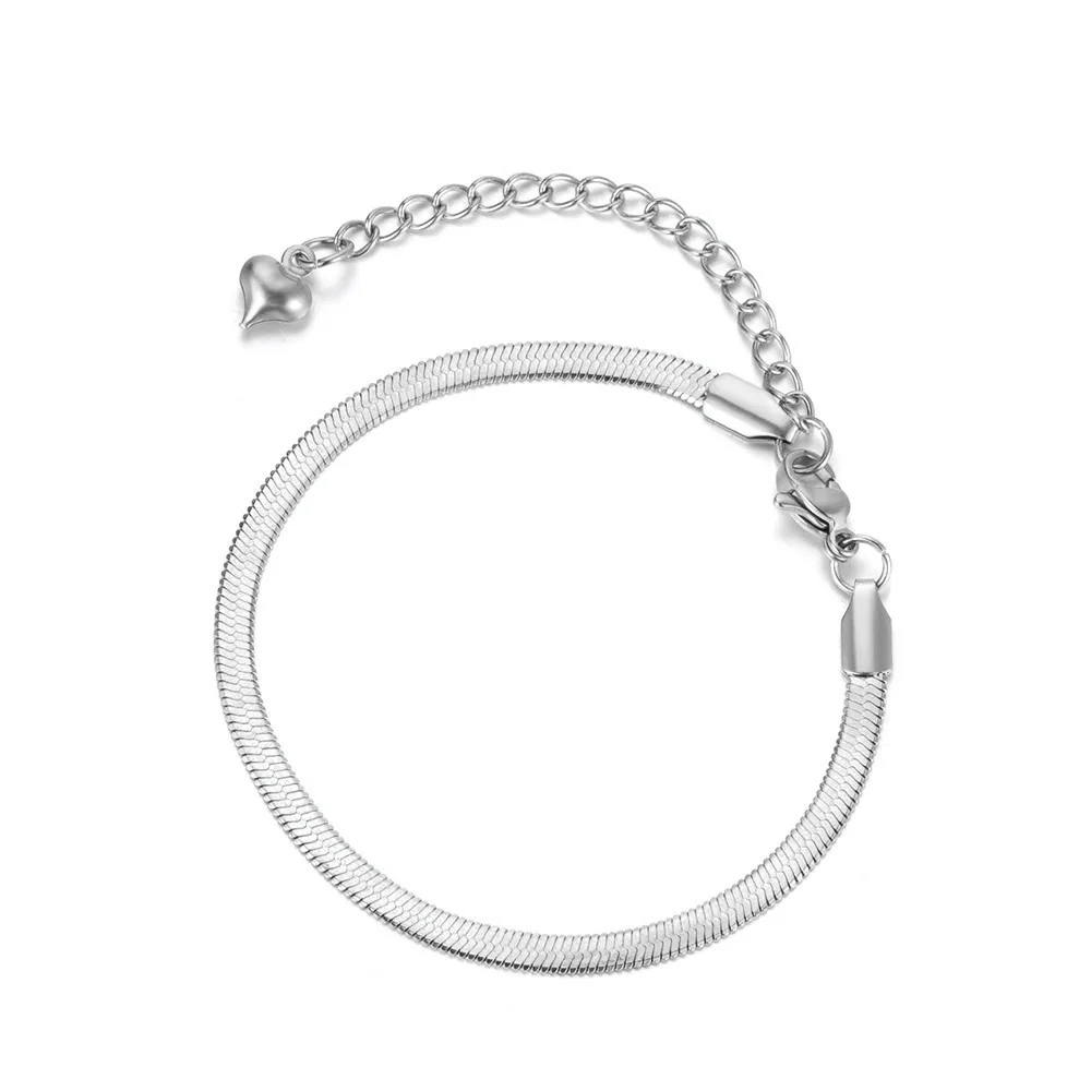 YiKLN Мода Jewelry змея из нержавеющей стали цепи& тонкий браслет Роза Шарм-браслет золотистого цвета для Для женщин Chirstmas подарок YB18075