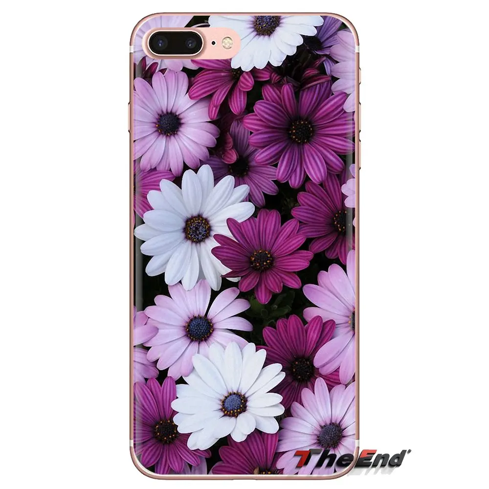 Purple Osteospermum Akila Mix For LG Spirit Motorola Moto X4 E4 E5 G5 G5S G6 Z Z2 Z3 G2 G3 C Play Plus Mini Silicone Phone Cover |