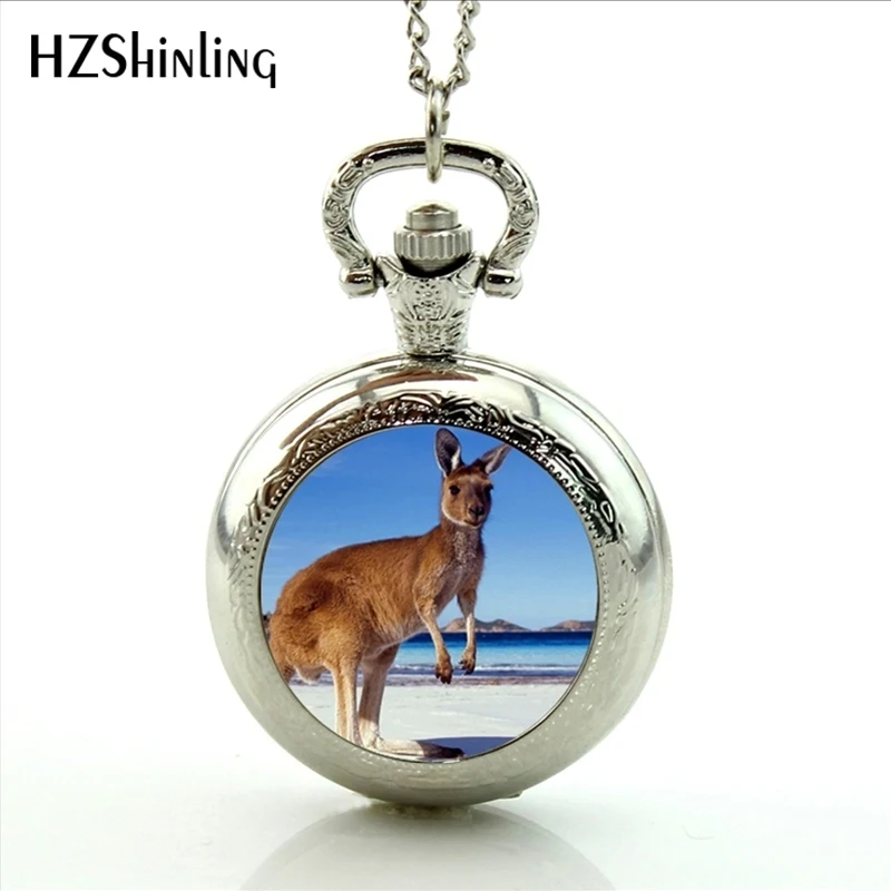 2017 новое прибытие карманные часы Кенгуру ручной работы стеклянный купол