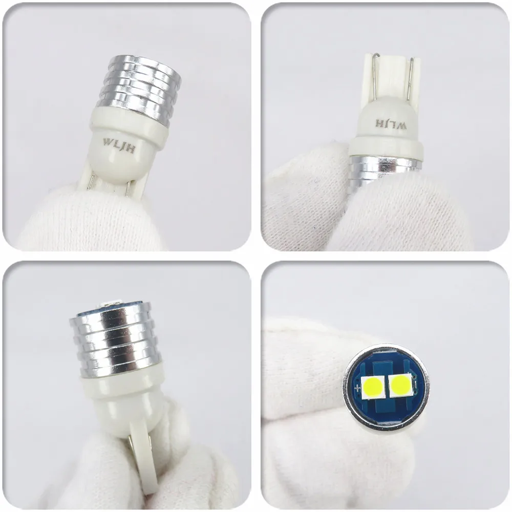 WLJH 6x яркая светодиодная лампа T10 W5W 158 194, автомобильная интерьерная купольная карта, грузовой номерной знак, приборная панель, панель приборной панели, светильник