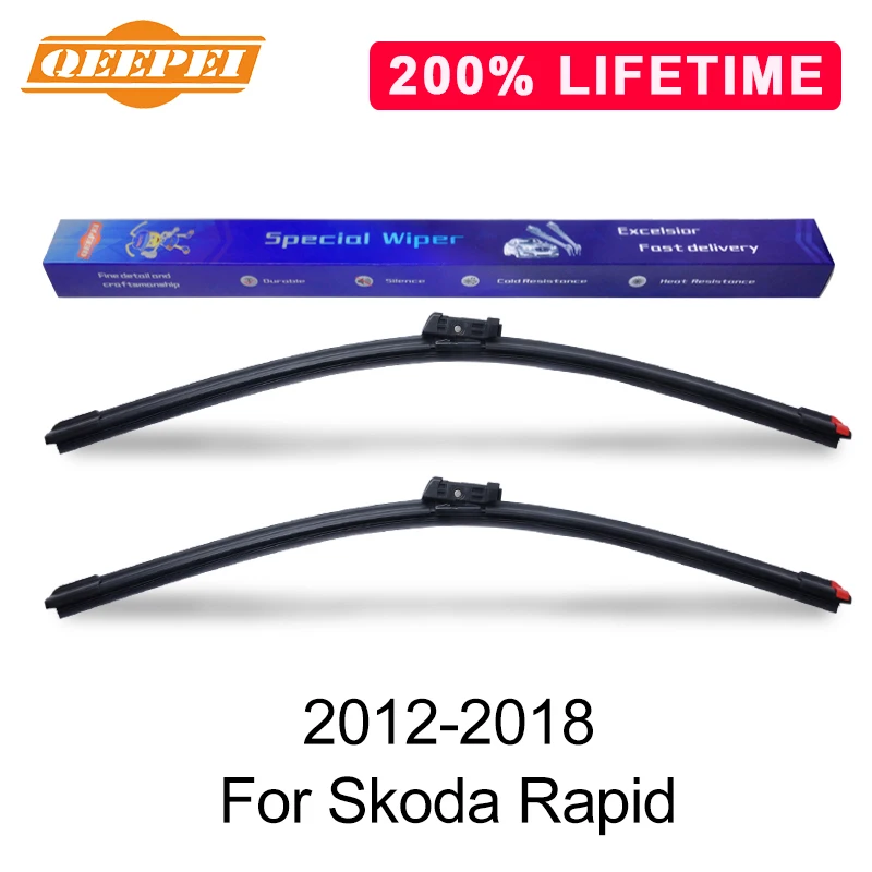 Сменное лезвие стеклоочистителя QEEPEI для Skoda Rapid 2012-2018 силиконовая резина