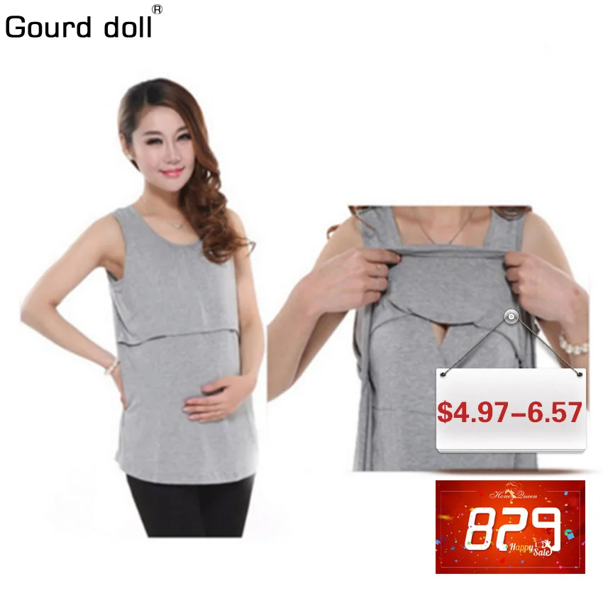 Gourd Doll модальное платье для беременных с заниженной талией для грудного вскармливания, нижнее платье для беременных, летняя женская одежда для беременных