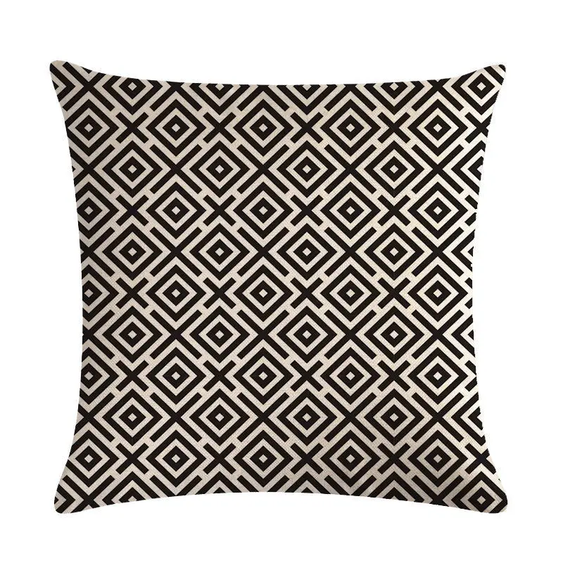 JAYQUERING Geometry Colorful Minimalist Pillow Case 45 * Vintage Creative Flax High Quality Cushions Home Bedding Set E426 | Дом и сад