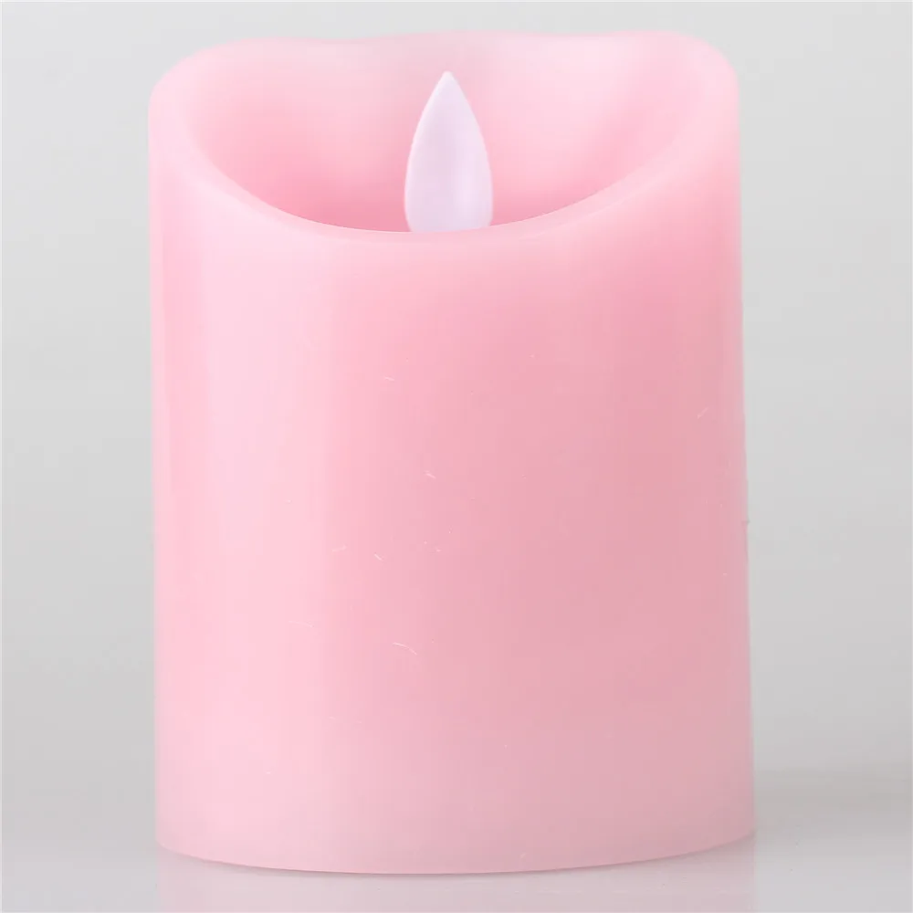 Светодиодная беспламенная Мерцающая свеча чайная Свеча на батарейках воск для