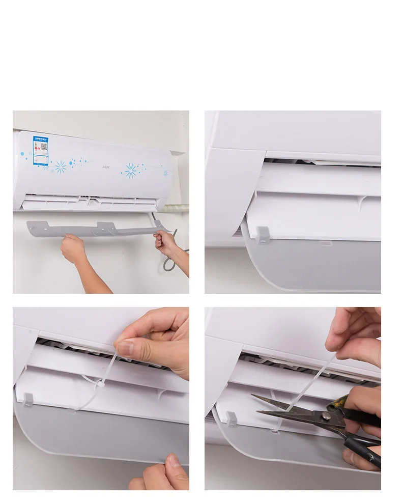 Air conditioning windshield anti-straight blow wall hanging telescopic length