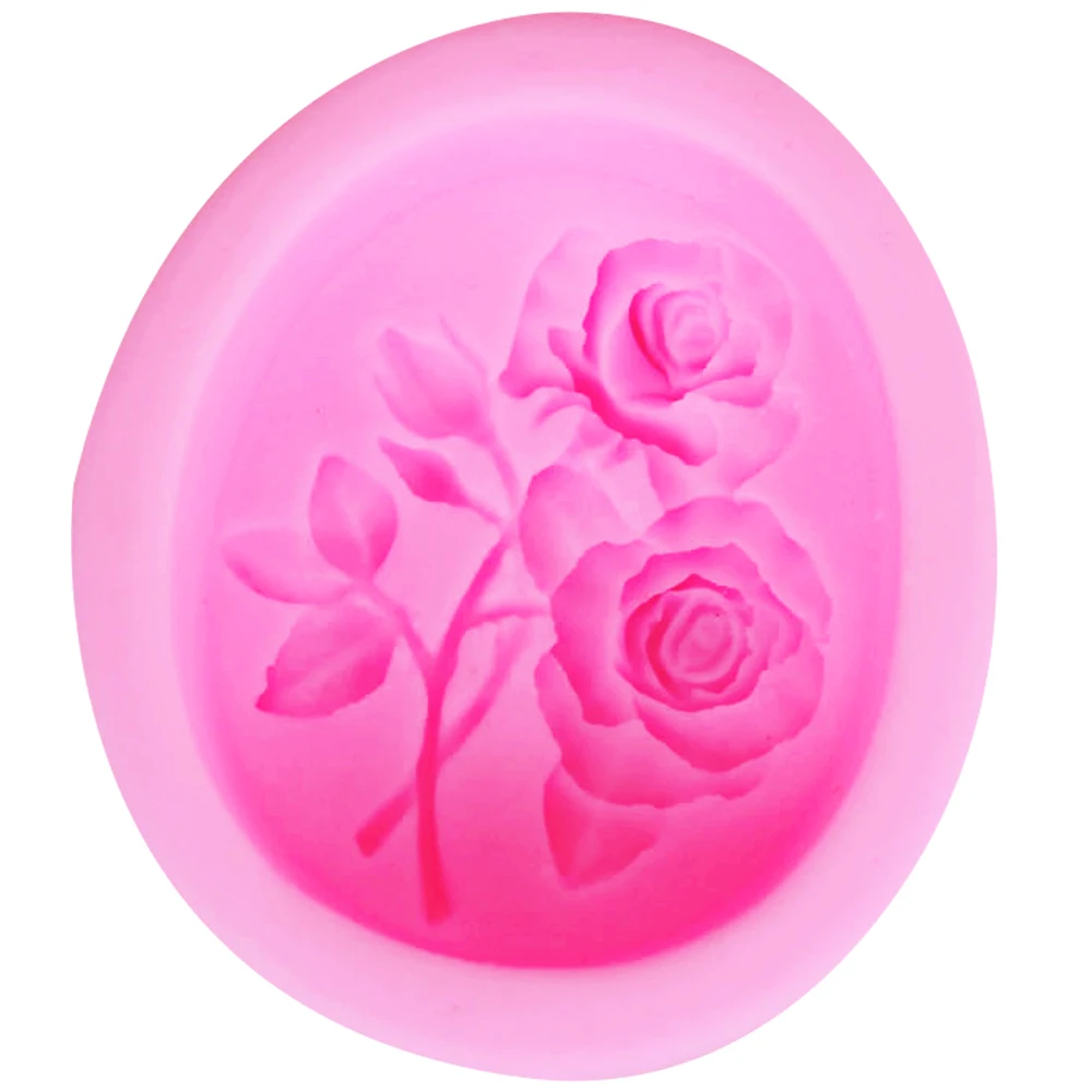 S030 Rose Leaves Candle Moulds Soap Mold Kitchen-Baking Resin Silicone Forms Home Decoration DIY Clay Craft Soap-Making Supplier | Дом и сад