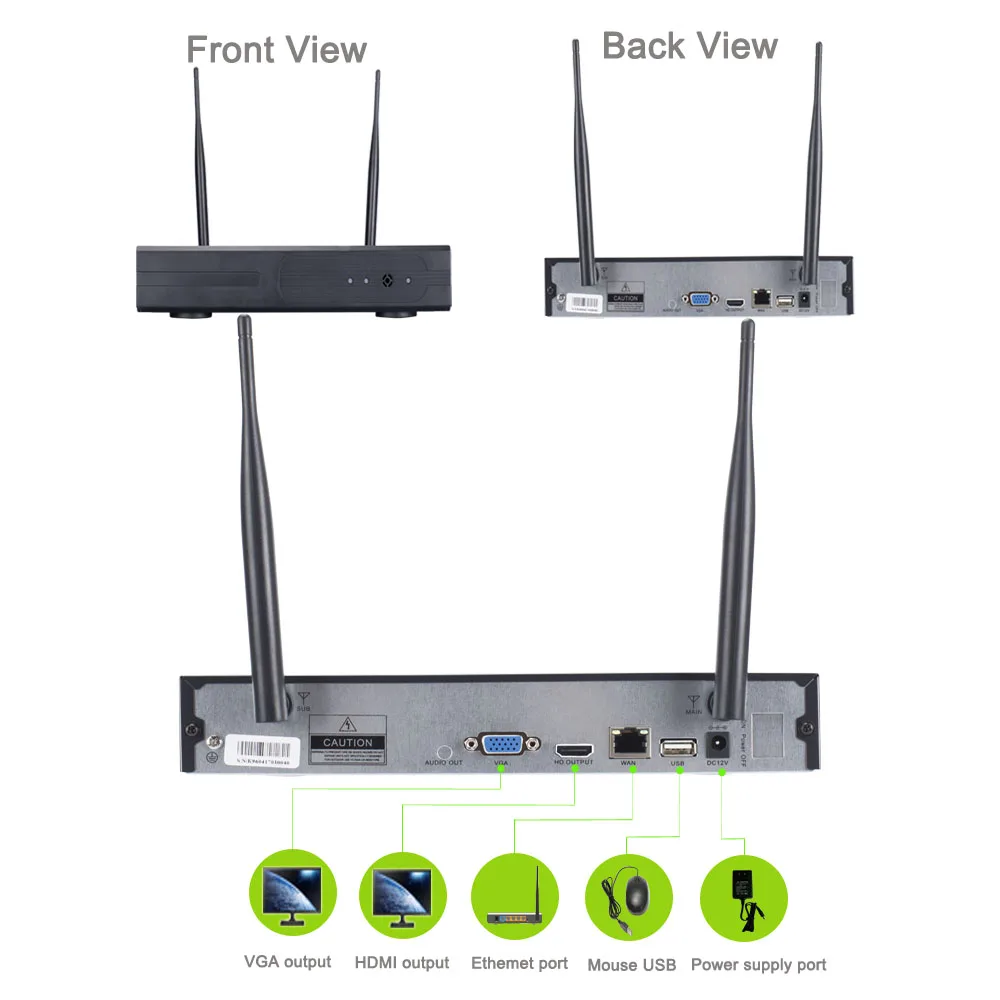 Mingkey 2.0mp Беспроводной комплект видеонаблюдения 1080 P Wi Fi безопасности Камера