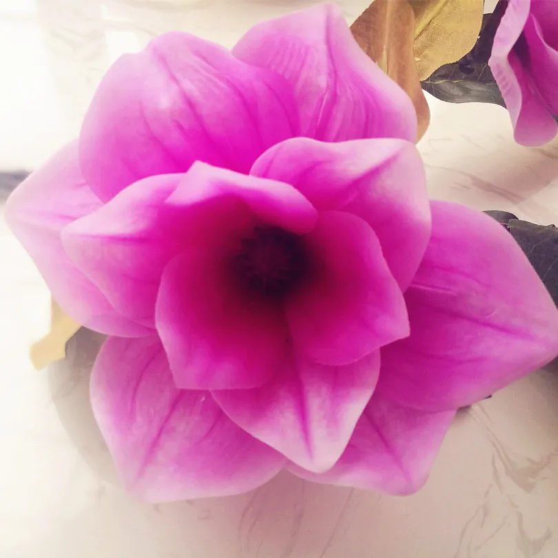 10 шт. большой цветок магнолии 3 головки настоящие сенсорные орхидеи PU Цветы для