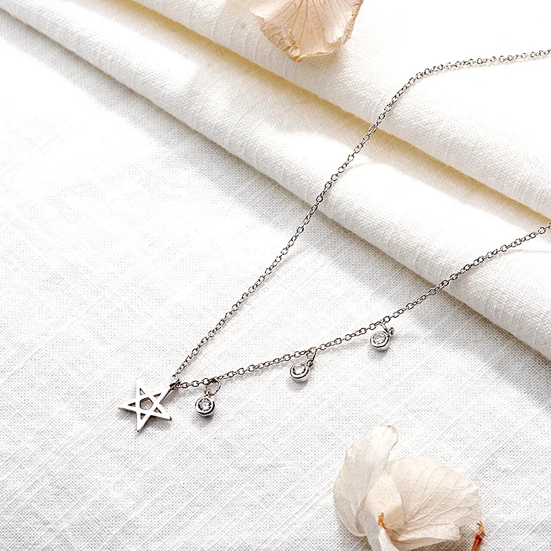 

FENGLI Classic Star Choker Women Silver Jewelry Chain Chokers Star Necklace Elegant Girl Party Jewelry Bijoux Collares Mujer