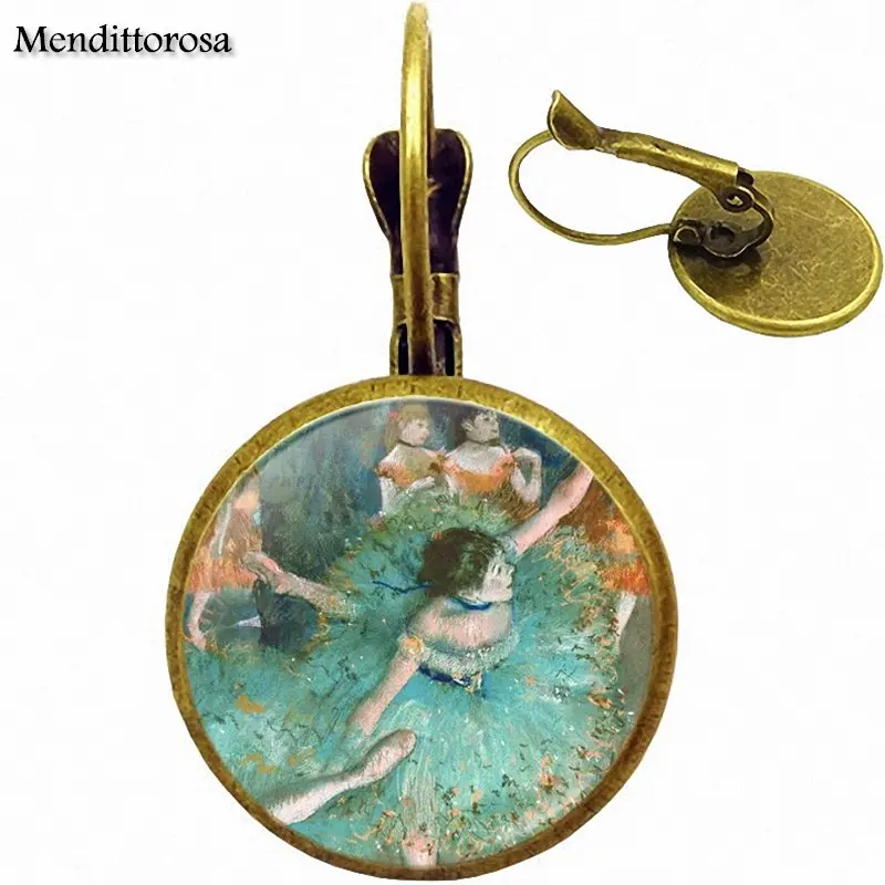 Серьги клипсы Degas Prima Paris для девочек бронзовые/Серебристые/золотистые|drop