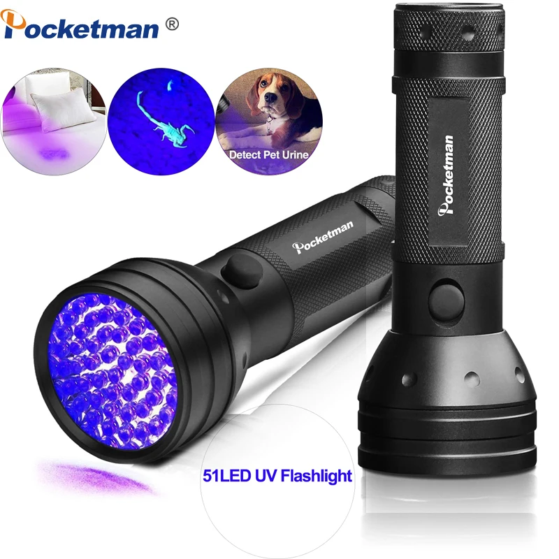 

395 нм 51 светодиодный ультрафиолетовый УФ фонарик светильник фонарь черный светильник UV светильник s детектор мочи домашних животных для соб...