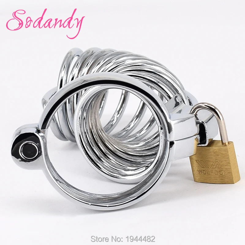 Мужской Пояс верности SODANDY мужские устройства металлическая клетка для пениса