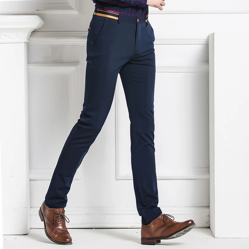 Мужской костюм брюки облегающие деловые всесезонные узкие стрейчевый большой