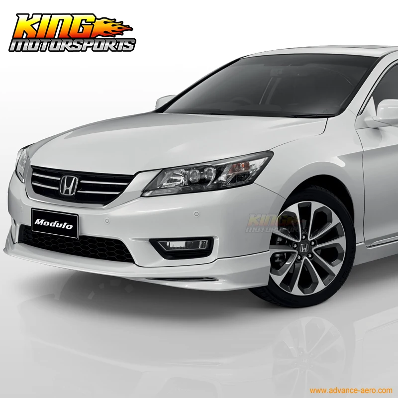 Для 13-15 Honda Accord 4 двери переднего бампера губ модульный Стиль Неокрашенный Черный PP