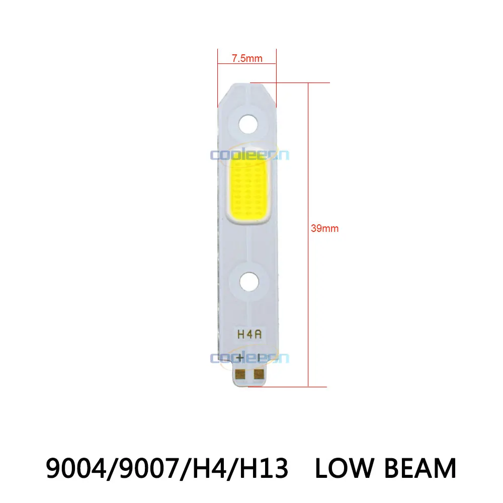 H4 Low Beam 4pcs 4 шт./лот S2 автомобильный головной светильник COB Чип светодиодный светильник источник для DIY S2 авто фары H1 H3 H7 H4 Лампа дальнего ближнего света 6500K белая COB лампа - Испускаемый цвет: H4 Low Beam 4pcs