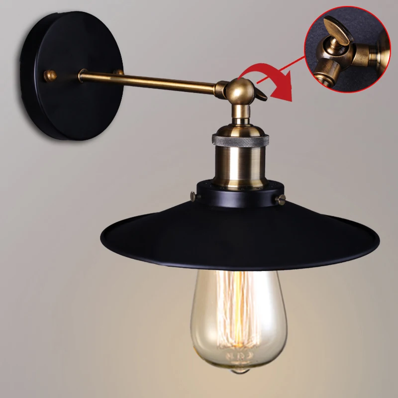 

American vintage wall lamp indoor lighting bedside lamps wall lights for home diameter 22cm 110V/220V E27