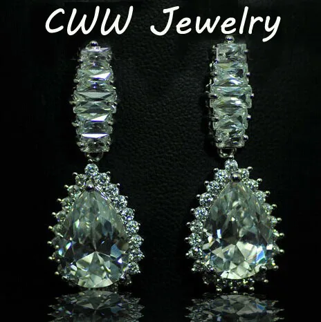 Серьги подвески женские из серебра 2015 пробы с фианитами длиной 3 7 см|earring mens|earring