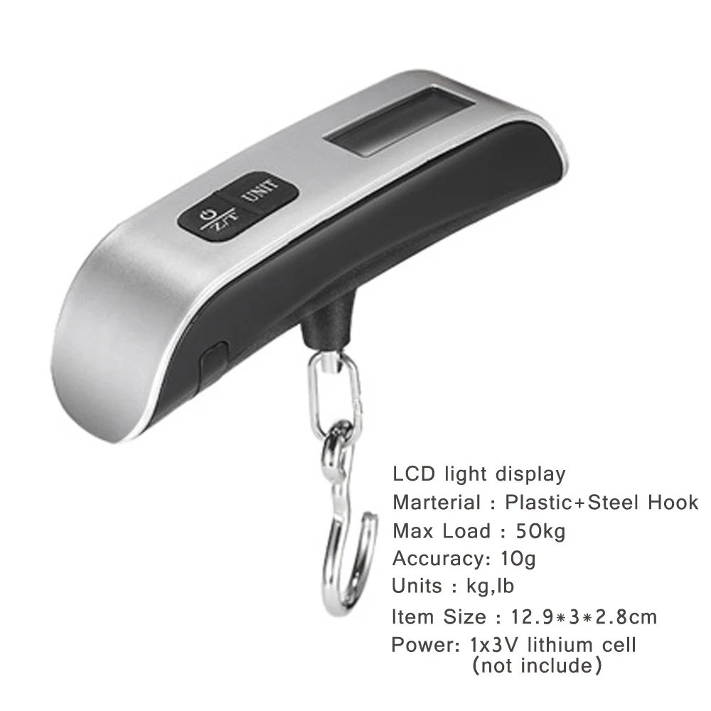 Hook-29 Электронные весы 50 кг x 10 г с крючком и ремнем, цифровые мини весы для рыбалки, багажа, весы для путешествий, взвешивание чемодана, замок - Цвет: Hook-29