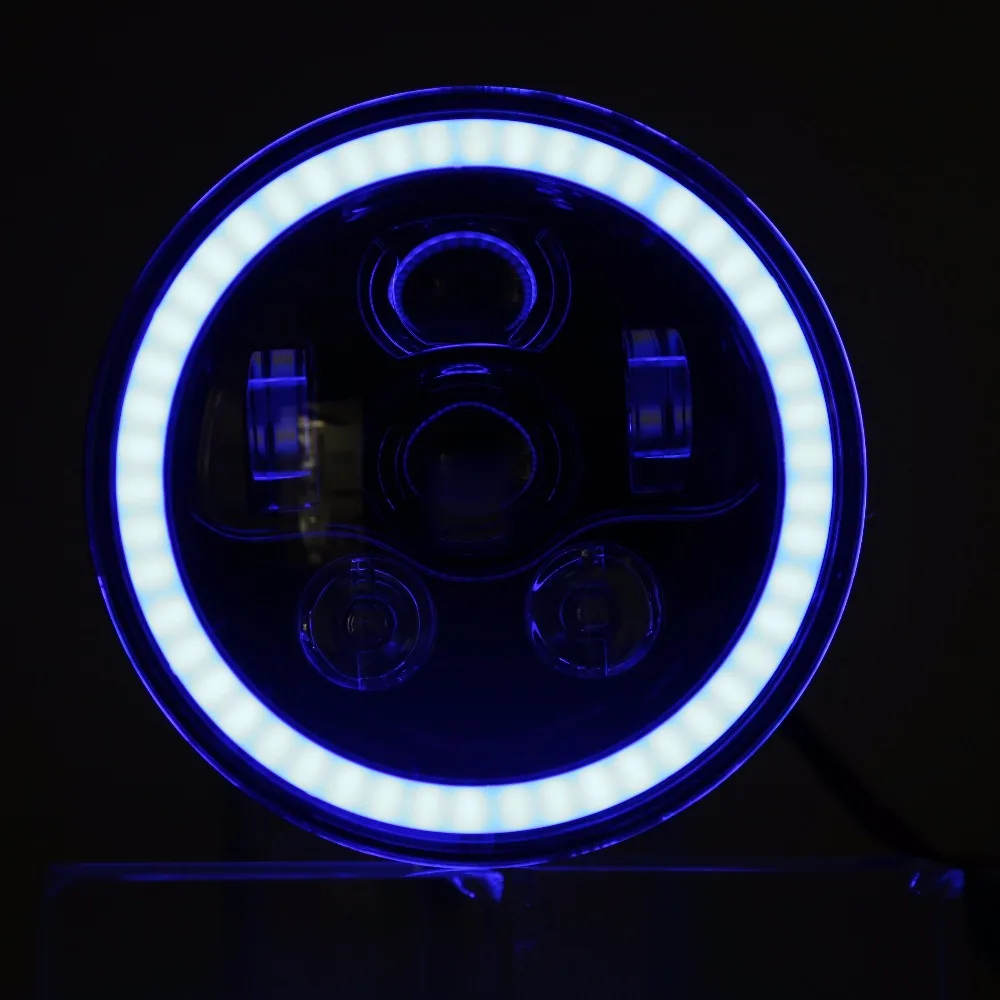 Светодиодные фары 7 светодиодный Bluetooth управление кольцевой гало RGB многоцветный