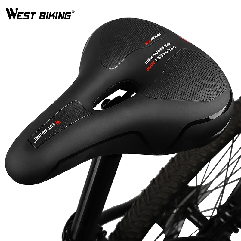 WEST BIKING утолщенное велосипедное седло подушка с эффектом памяти широкое для