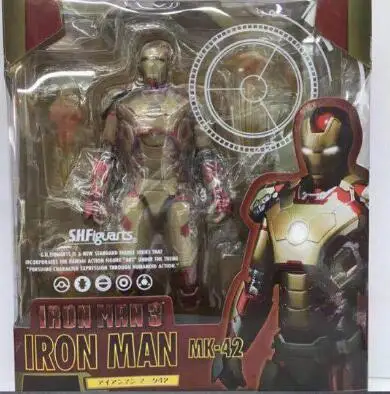 SHFiguarts SHF Ironman MK42 в Marvel Мстители Железный человек Фигурки игрушки для детей |