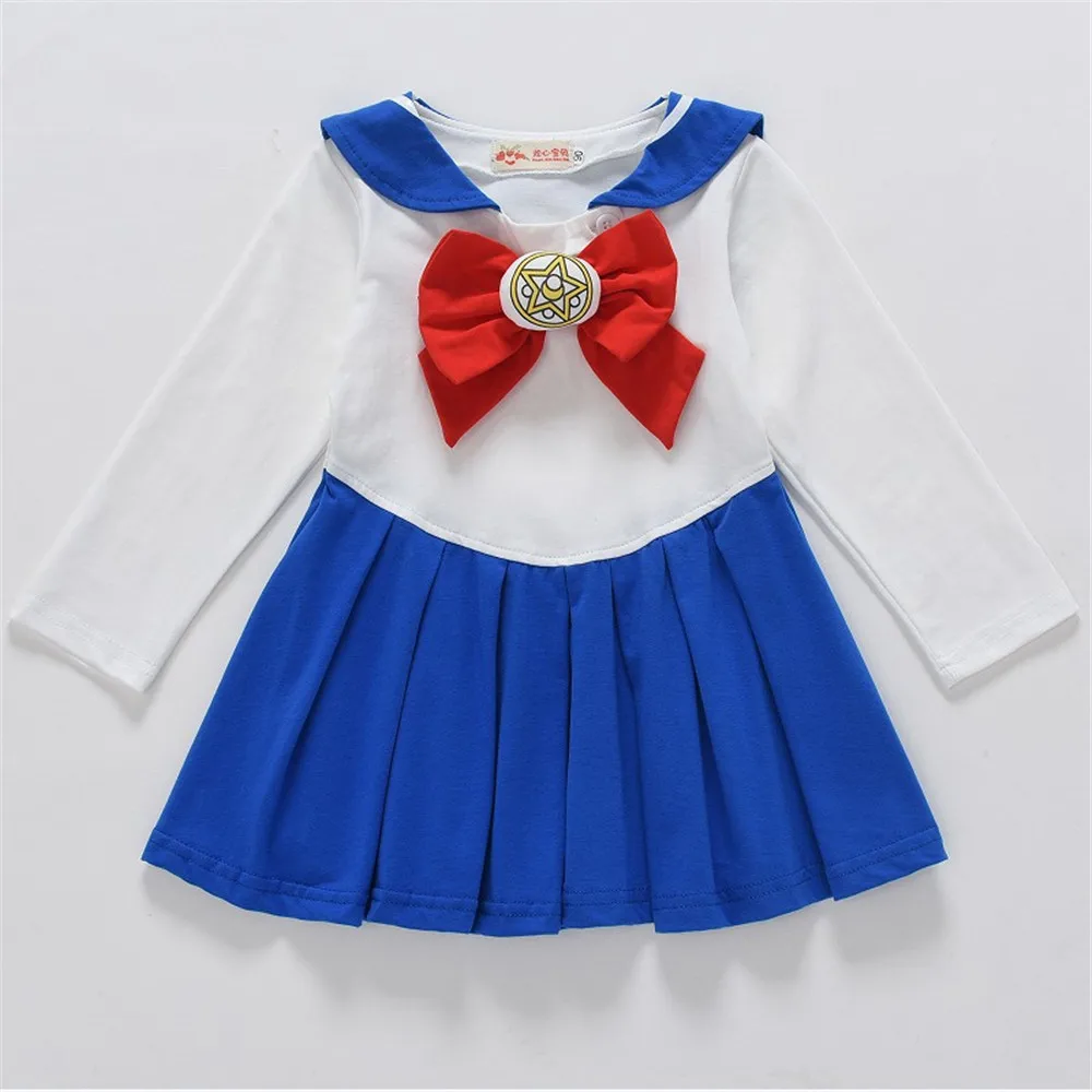 Sailor Moon/Детские костюмы для костюмированной вечеринки девочек платье с бантом