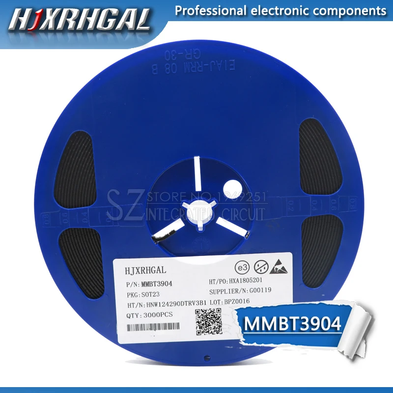 1  3000 . MMBT3904 1AM SOT-23 2N3904 SMD 40 200 NPN     hjxrhgal