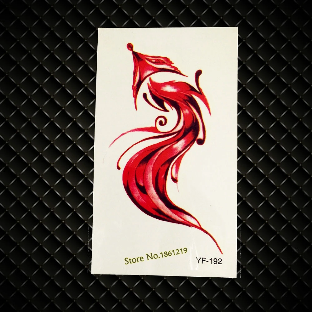 Новинка сексуальная красная татуировка лиса Летний стиль боди арт временная