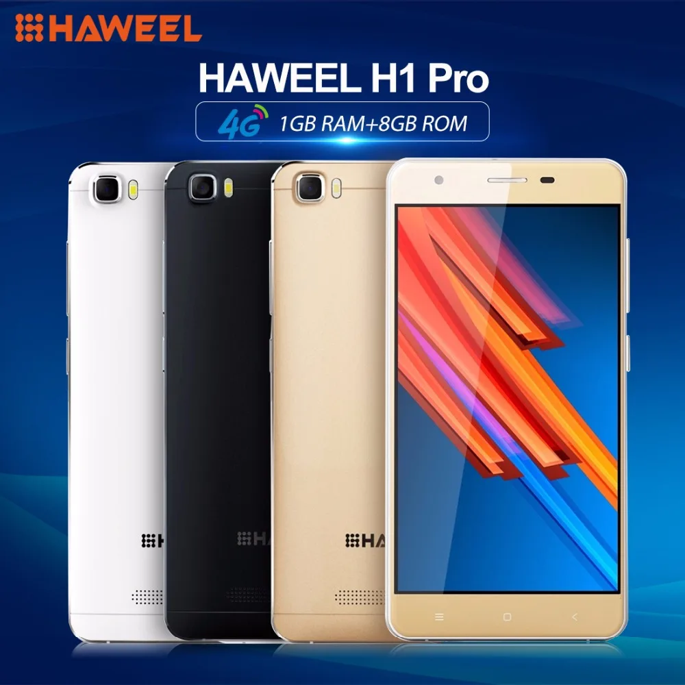Haweel H1 Pro 1 ГБ + 8 смартфон 4 г LTE 5.0 дюймов Android 6.0 MTK6735 ядра 1.2 ГГц dual SIM телефона 1280*720 P