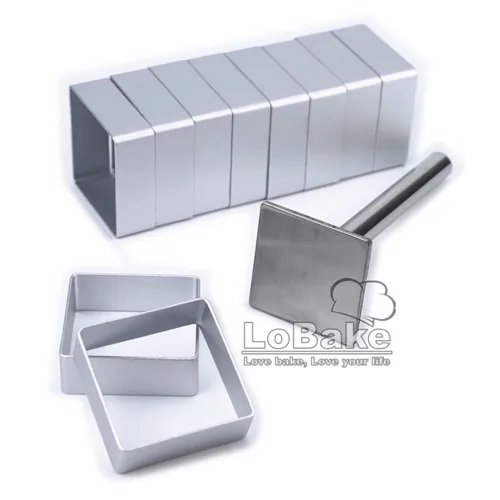 square shape 7 дизайнов прямоугольник цветок сердце квадратный Овальный Waterdrop алюминиевая форма для торта из нержавеющей стали пресс-форма для помадки DIY Инструменты для выпечки - Цвет: square shape