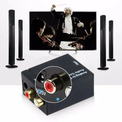 Оптический коаксиальный Toslink цифро аналоговый преобразователь RCA L/R стерео аудио