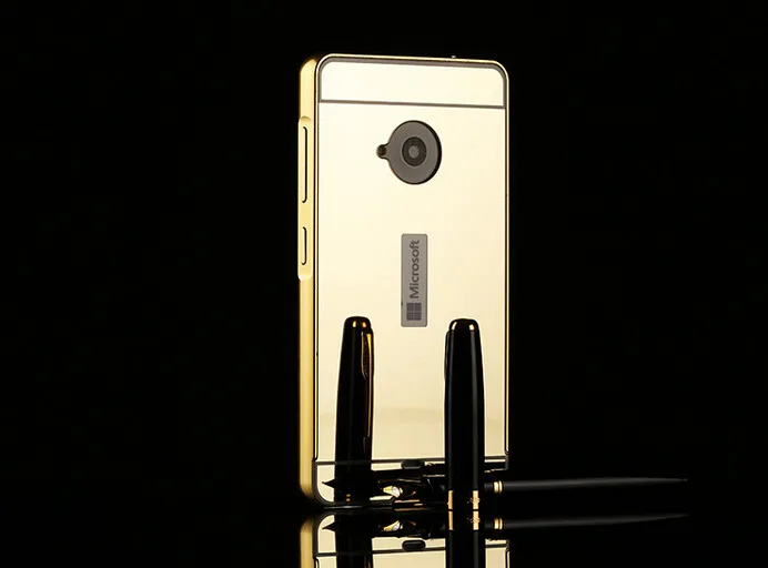 2016 зеркальная задняя крышка чехол для Lumia 830 Алюминиевый металлический каркас