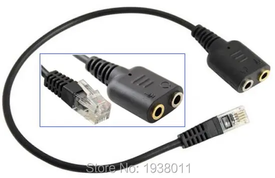 VoiceJoy PC гарнитура двойной 3 5 мм к телефону RJ9/RJ10/RJ22 адаптер для AVAYA 2410 4610 NOTEL POLYCOM 300
