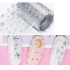 Наклейки для ногтей, голографические, снежинки, 3D лазерные блестки, рождественские переводные наклейки для ногтей, 1 шт., украшения из фольги