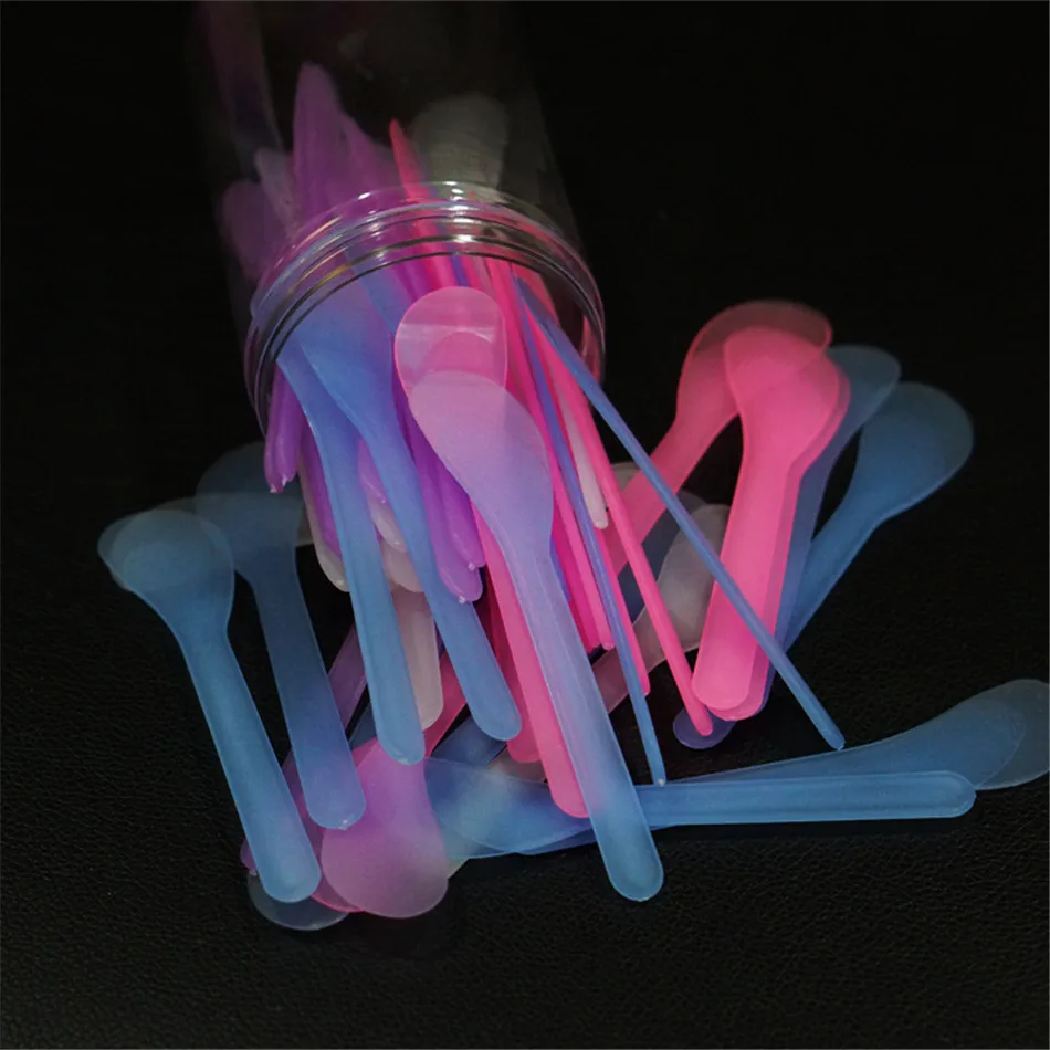 72 шт одноразовые пластиковые цветные шпатель для татуировки язык вазелин