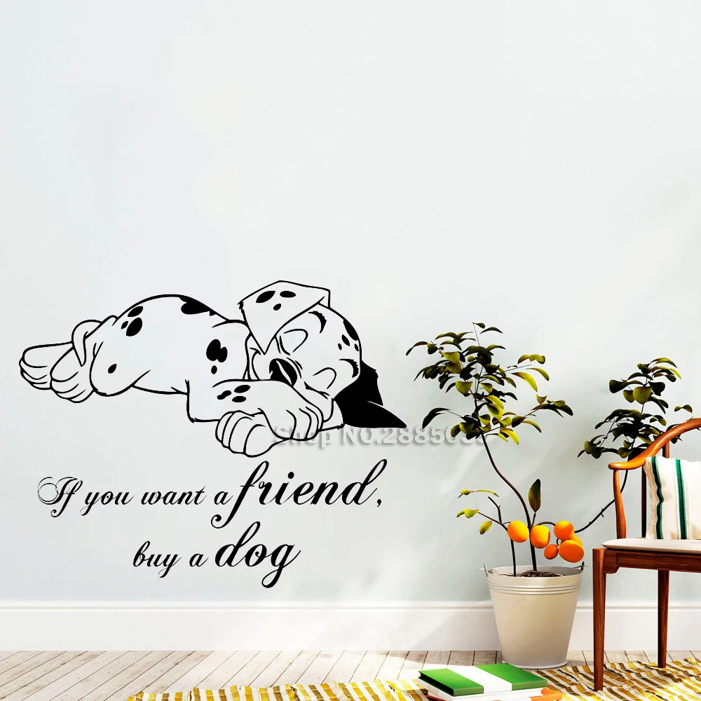 Новое поступление милые животные стены Стикеры собак Цитата Best Friend Настенные с