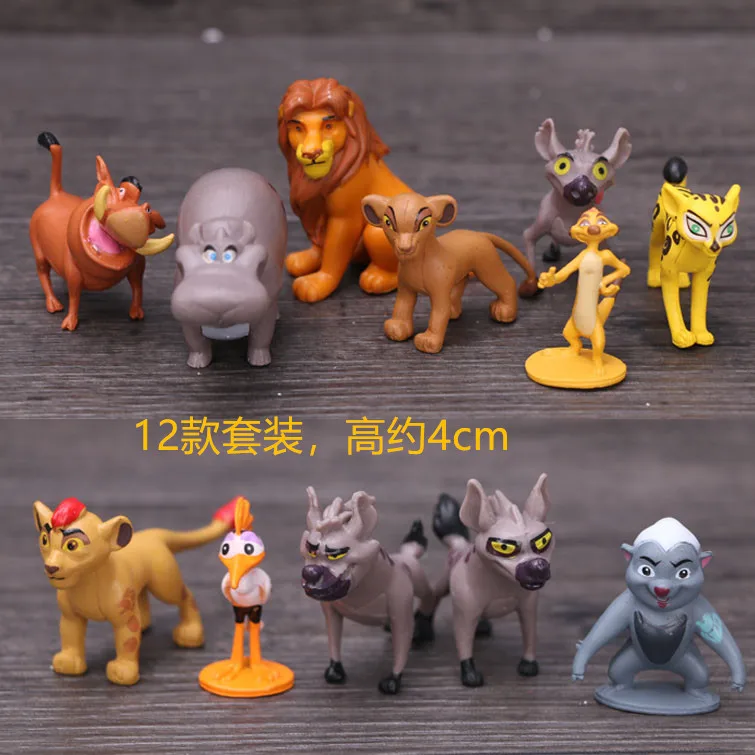 12 pcs Действие мультфильм Король Лев кружка с ремнем для детей кинотеатра ведро для попкорна Nala Timon Simba Король Лев Модель стеклянные игрушки - Цвет: 12 pcs