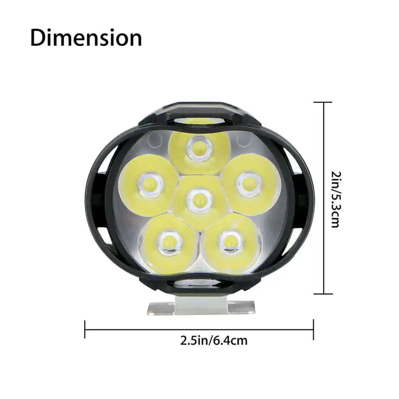 2 шт. 6Led мотоциклетный Точечный светильник головной для вождения противотуманная