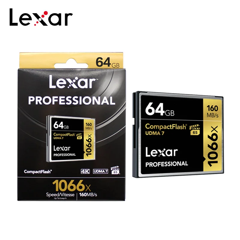 Оригинальная компактная флеш-карта Lexar 128 ГБ 256 CF карта 64 32 памяти 1066x максимум 160 Мб