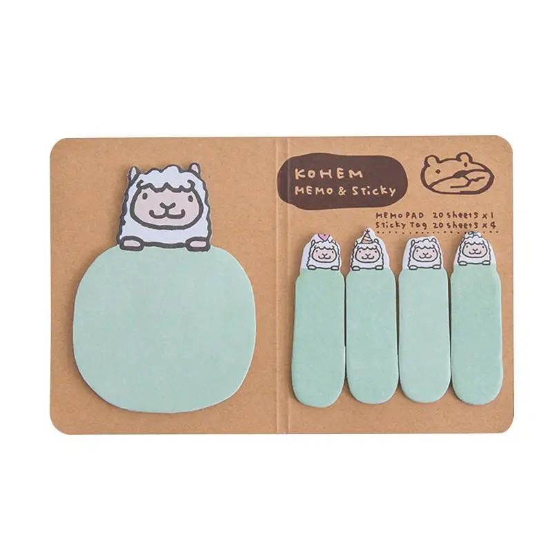 Животные Липкие заметки милый мультфильм Post-it Многоразовые нетоксичные индекс этикетки школьные офисные принадлежности 100 шт - Цвет: Blue
