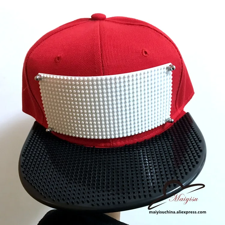 Съемные кирпичные пластины для подгонки Snapback DIY строительные блоки полями пользовательские шляпы Открытый Хип-хоп Snapback шляпа бейсбольная Кепка