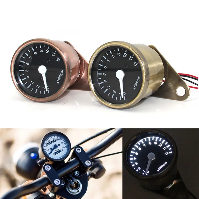CARCHET мотоцикл 12V LED Цифровой кластер Спидометр Тахометр метр подсветка 12K RPM