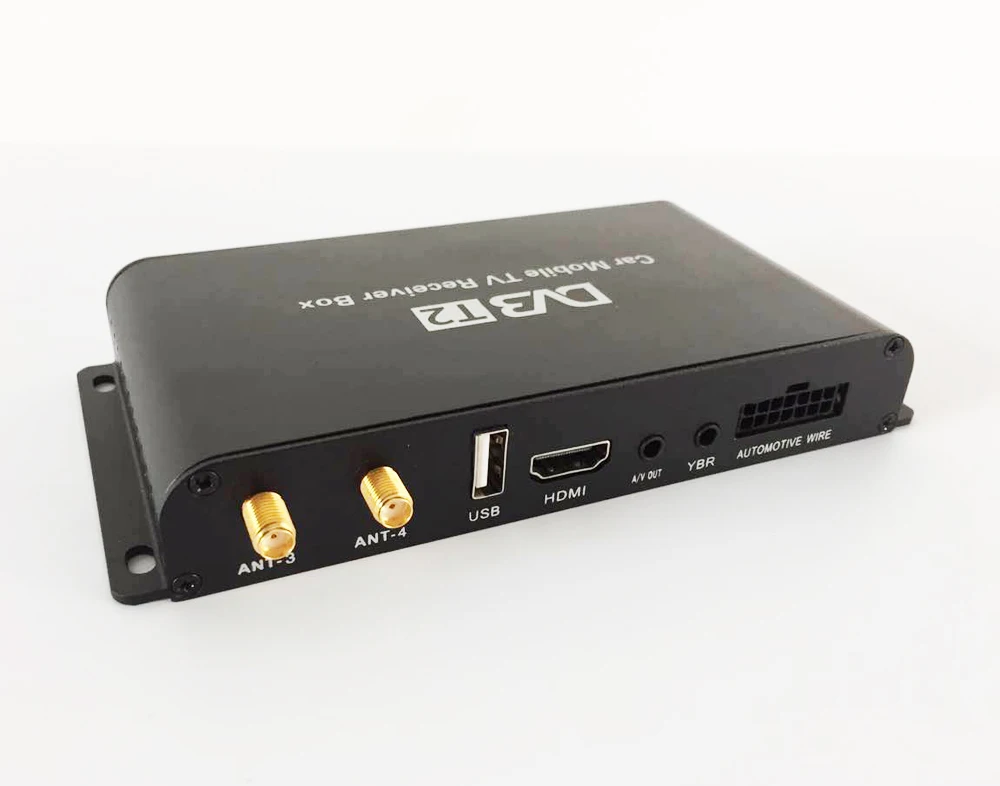 Krando цифровой автомобильный тв-тюнер HD 1080P DVB-T2 с 4 антеннами H.265 автомобильный ТВ-приемник для Германии ca'r
