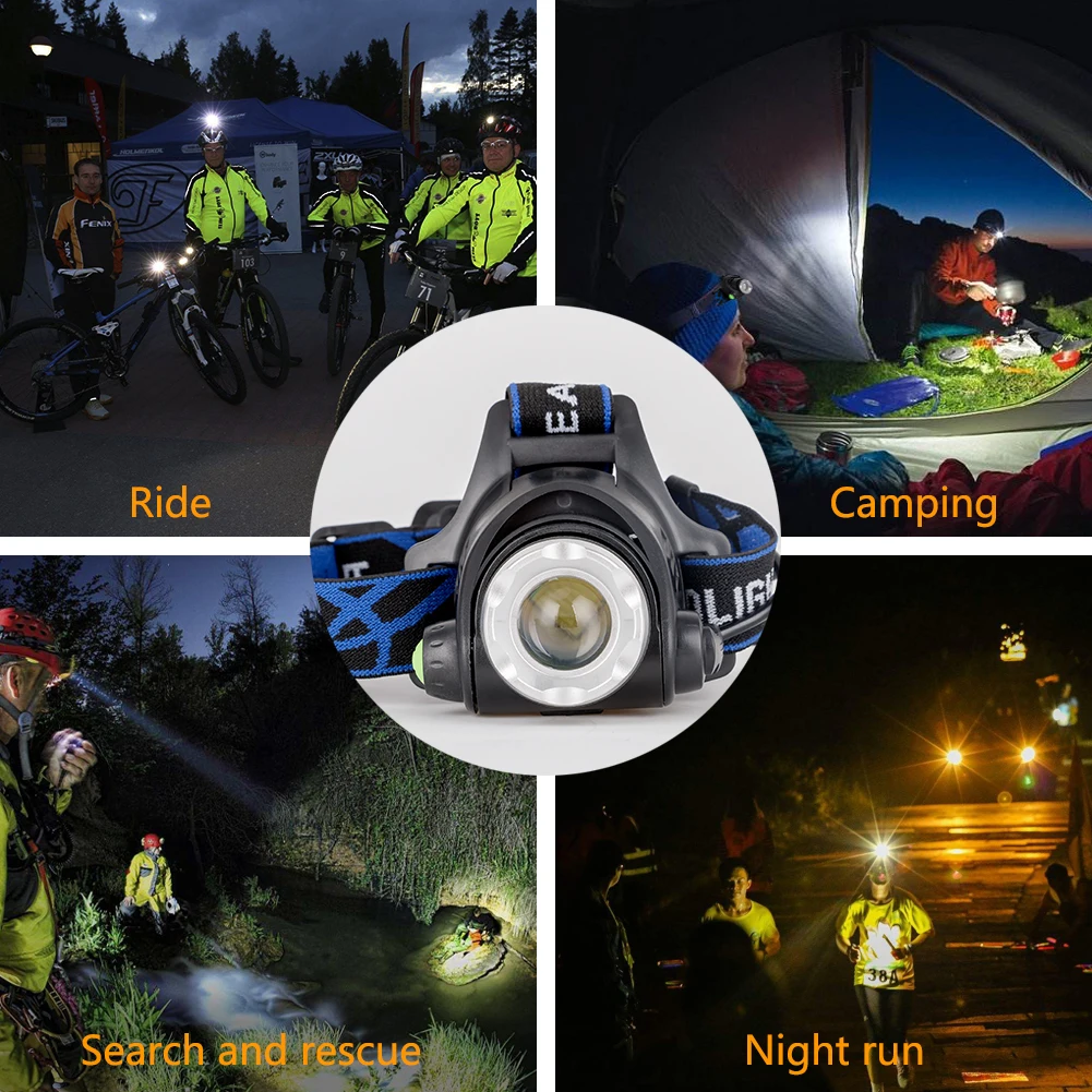 Налобный фонарь Coquimbo 4000 лм XM L T6 с зарядкой от USB|zoomable headlight|rechargeable headlampusb rechargeable