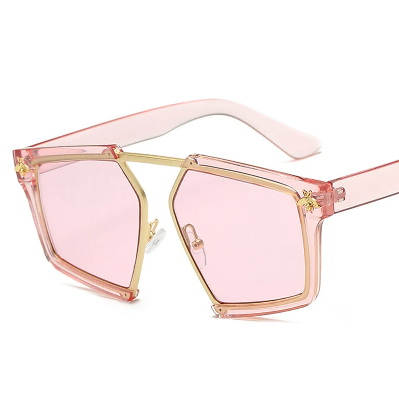 AMII 2018 Bee pattern Sunglasses Ms Brand Designer Sun Glasses Driving Oculos De Sol Masculino Grandmaster Square Sunglass | Аксессуары